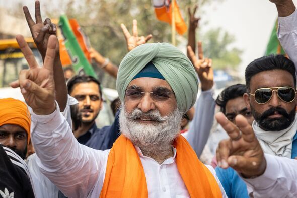 Ambassador Sandhu at a BJP campaign event