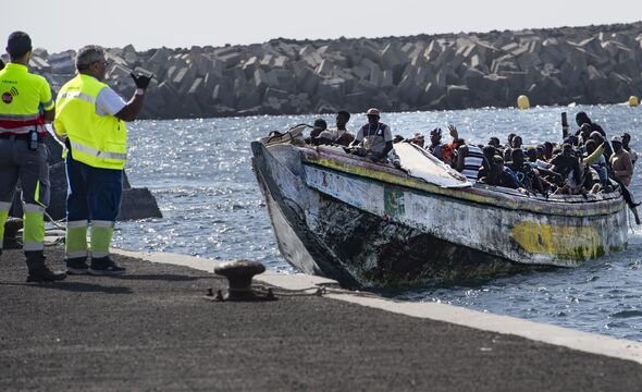 127 Migrants Arrive At The Port Of La Restinga In El Hierro