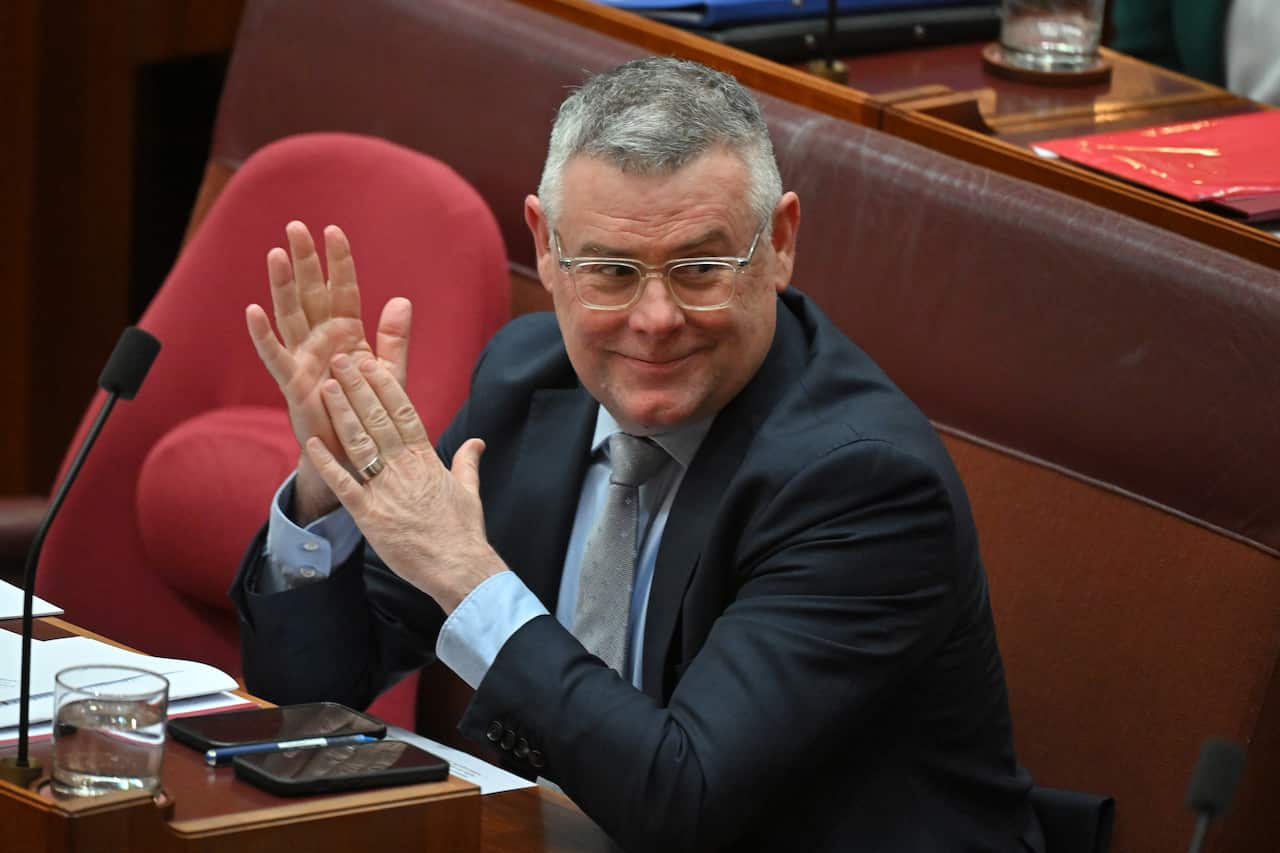 Murray Watt seated in the Senate.