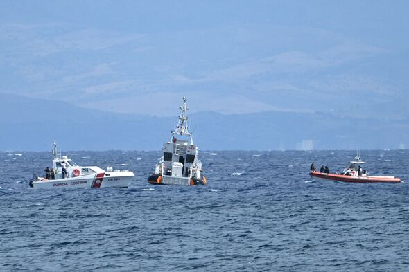 A view of rescue boats