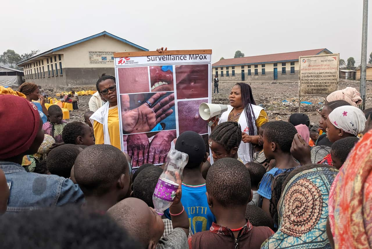 Health workers are holding an awareness campaign on mpox.