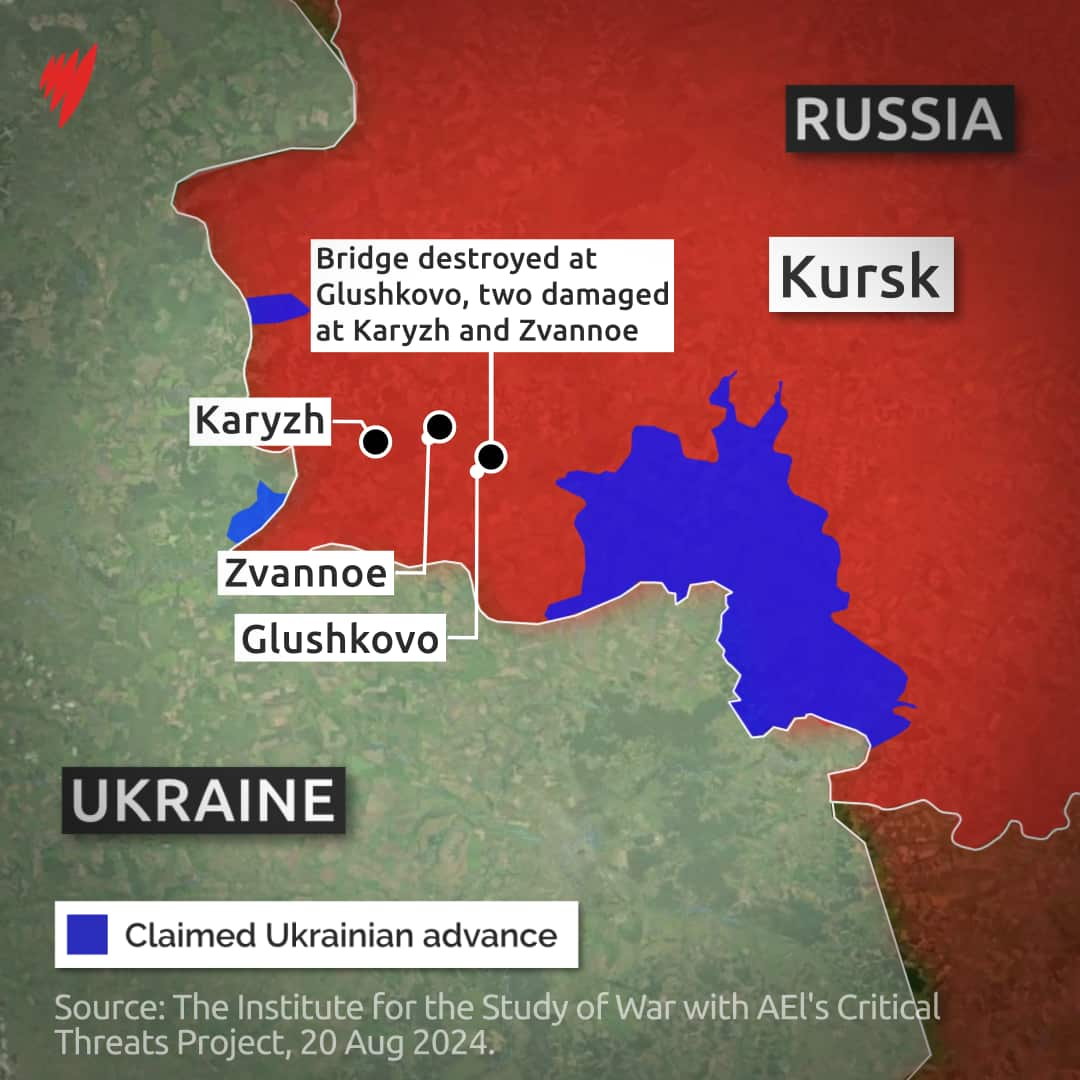 Map of territories now under Ukrainian control