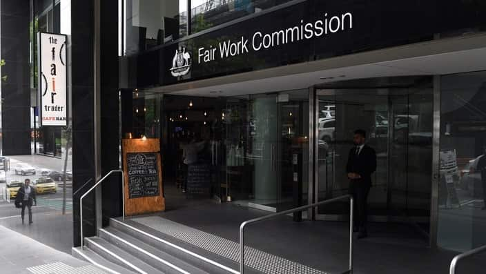 The exterior of the Fair Work Commission building. 