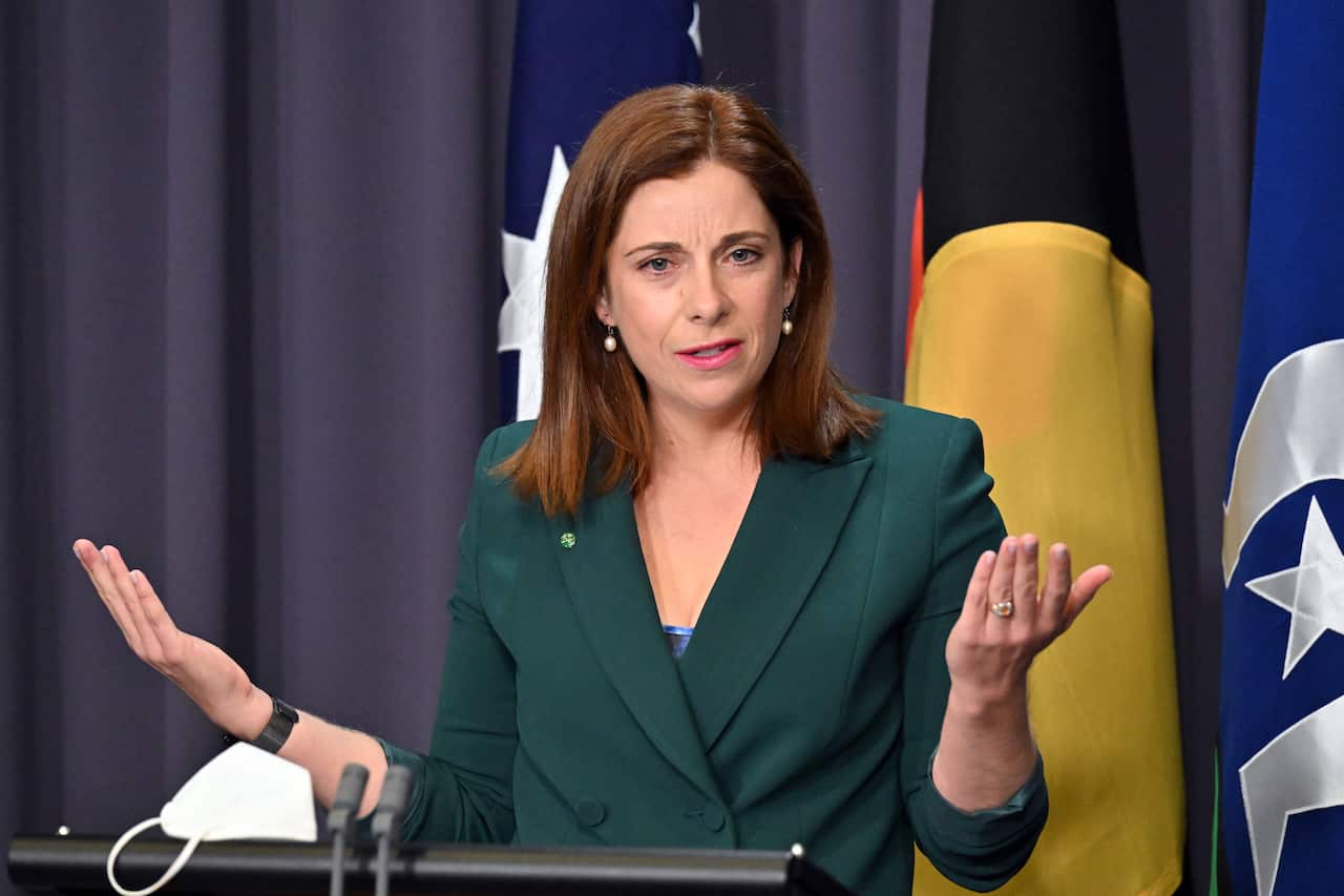 A woman standing at a podium and speaking.